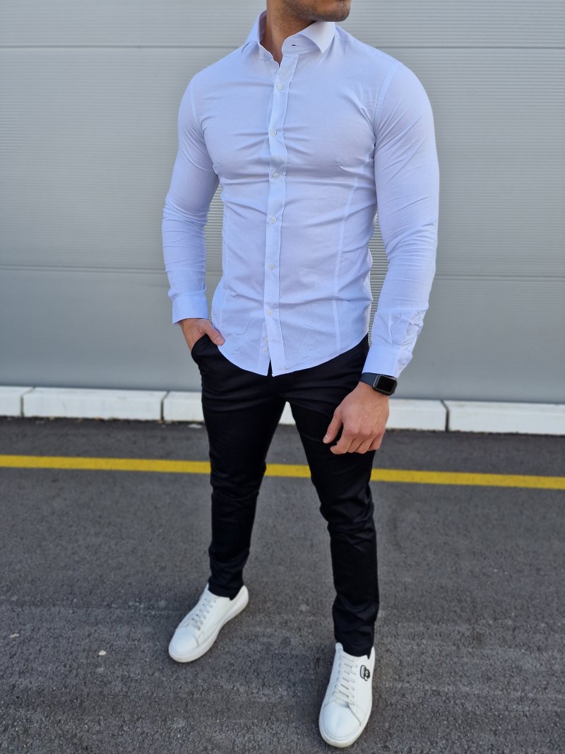 KOSULJA Bela slim fit