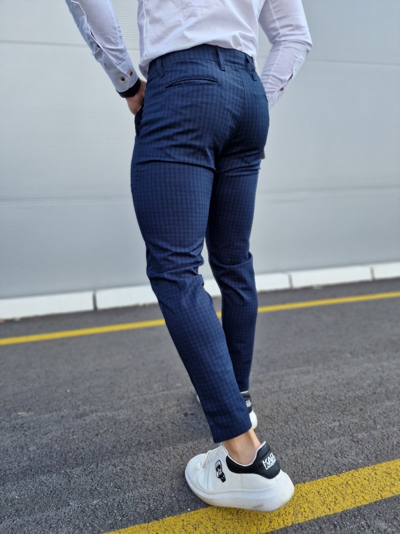 PANTALONE M.S. teget kockice