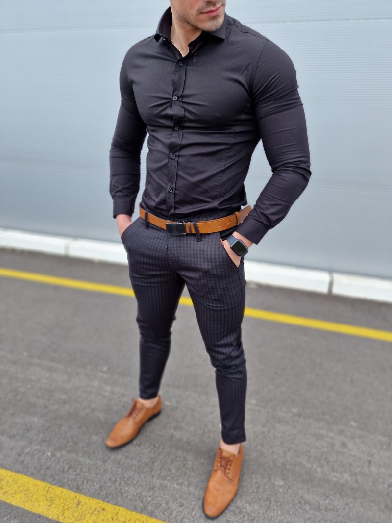 KOSULJA crna slim fit