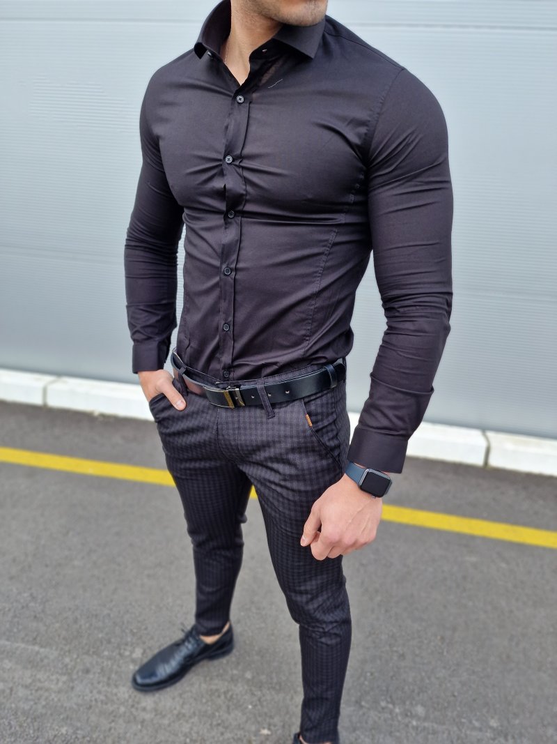 KOSULJA crna slim fit