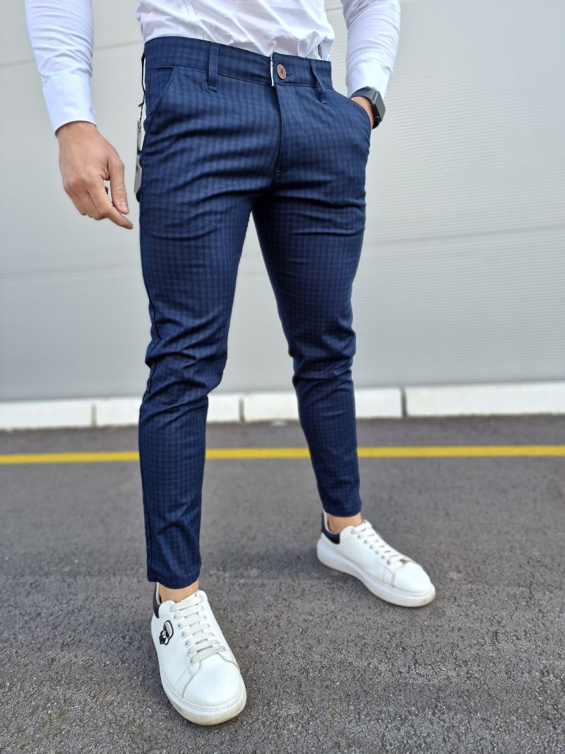 PANTALONE M.S. teget kockice
