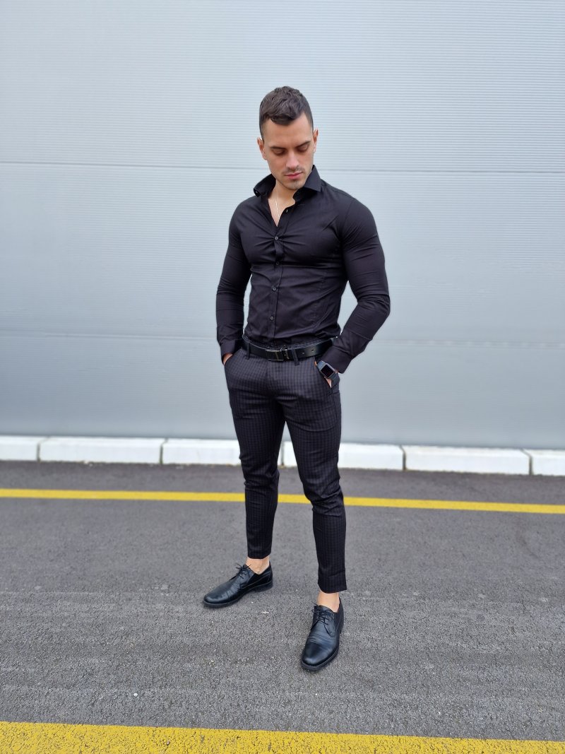 KOSULJA crna slim fit
