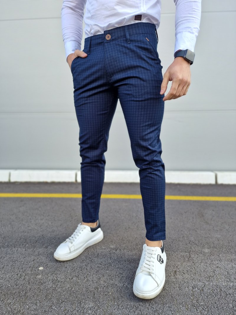 PANTALONE M.S. teget kockice