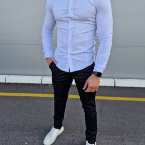 KOSULJA Bela slim fit