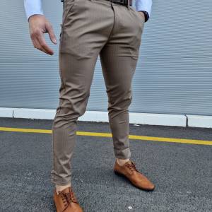 PANTALONE M.S. braon kockice