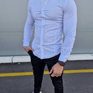 KOSULJA Bela slim fit