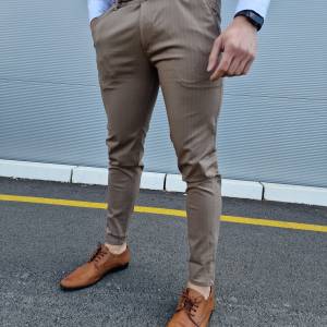 PANTALONE M.S. braon kockice