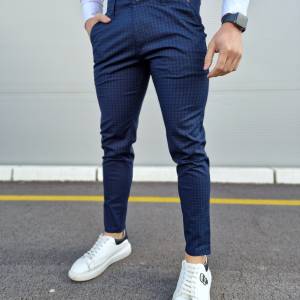 PANTALONE M.S. teget kockice